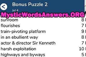 July 4th 7 little words bonus answers