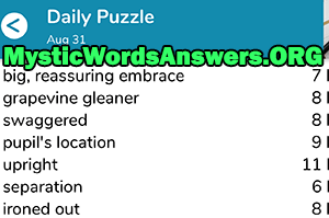 August 31st 7 little words answers
