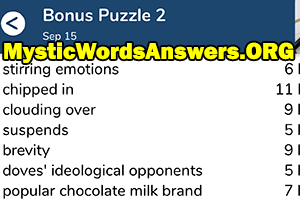 September 15th 7 little words bonus answers