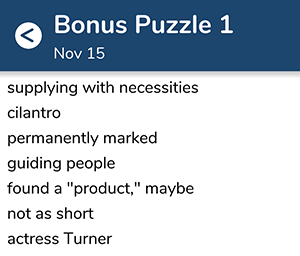 November 15th 7 little words bonus answers