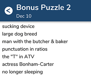 December 10th 7 little words bonus answers