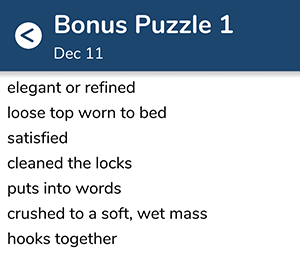 December 11th 7 little words bonus answers