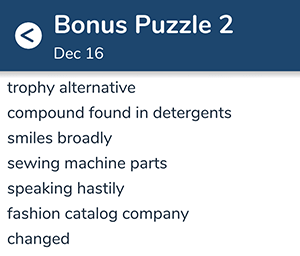December 16th 7 little words bonus answers