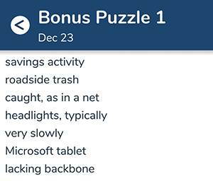 December 23rd 7 little words bonus answers