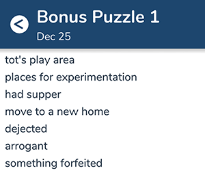 December 25th 7 little words bonus answers