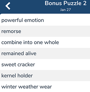 January 27th 7 little words bonus answers
