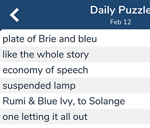 February 12th 7 little words answers
