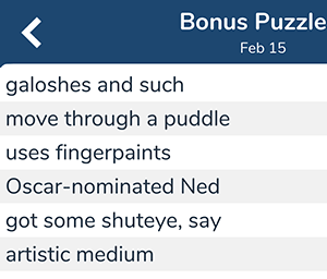 February 15th 7 little words bonus answers
