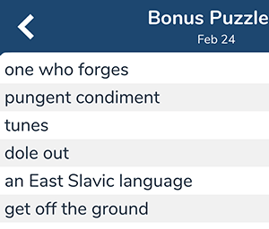 February 24th 7 little words bonus answers