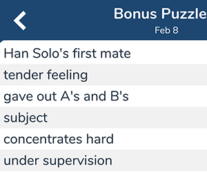 February 8th 7 little words bonus answers