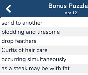 April 12th 7 little words bonus answers
