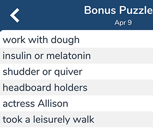 April 9th 7 little words bonus answers