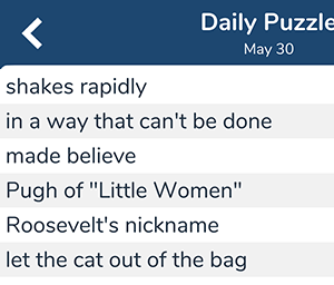 May 30th 7 little words answers