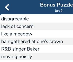 June 9th 7 little words bonus answers