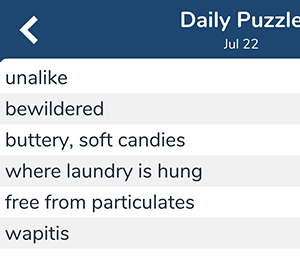July 22nd 7 little words answers