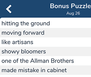 August 26th 7 little words bonus answers