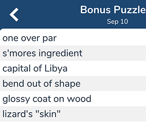 September 10th 7 little words bonus answers