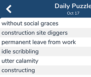 October 17th 7 little words answers