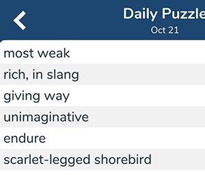 October 21st 7 little words answers