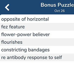 October 26th 7 little words bonus answers