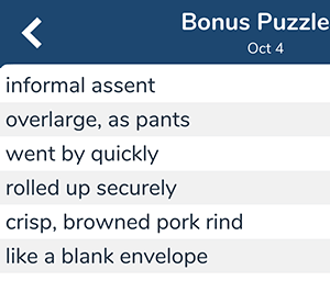 October 4th 7 little words bonus answers