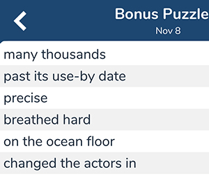 November 8th 7 little words bonus answers