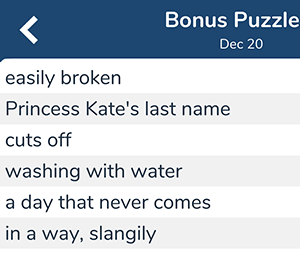 December 20th 7 little words bonus answers