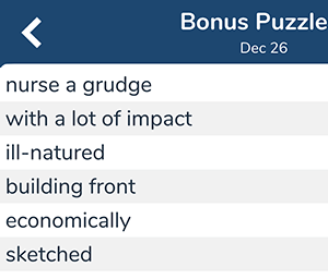 December 26th 7 little words bonus answers