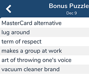 December 9th 7 little words bonus answers