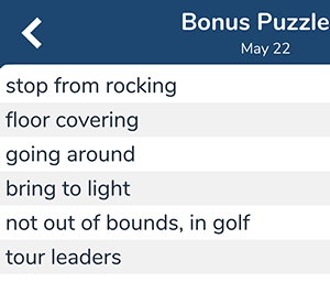 May 22nd 7 little words bonus answers