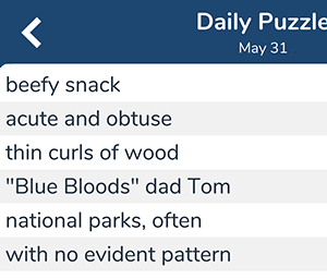 May 31st 7 little words answers