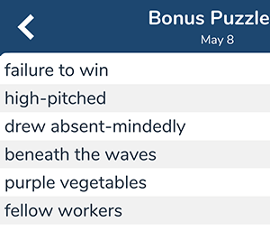 May 8th 7 little words bonus answers