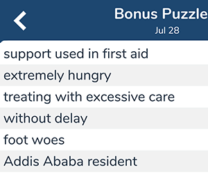 Support used in first aid