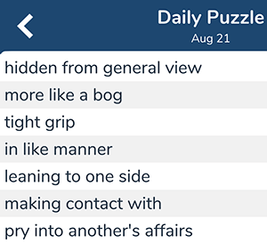 August 21st 7 little words answers