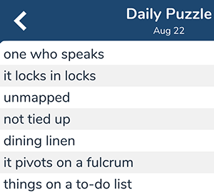 August 22nd 7 little words answers