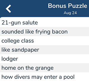 August 24th 7 little words bonus answers