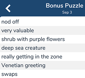 September 3rd 7 little words bonus answers