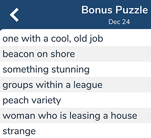 December 24th 7 little words bonus answers