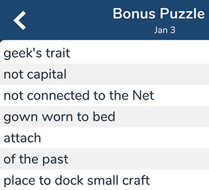 January 3 2024 7 Little Words Bonus Puzzles Answers   January 3 Bonus 7 Little Words Answers 